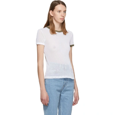 Shop Helmut Lang White Cotton Mesh Baby T-shirt In White/dkres