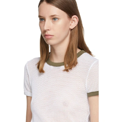 Shop Helmut Lang White Cotton Mesh Baby T-shirt In White/dkres