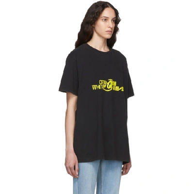 Shop Off-white Black & Yellow Halftone Over T-shirt In Blk/yellow