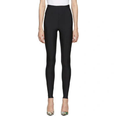 Shop Versace Black Basic Leggings In A1008 Black