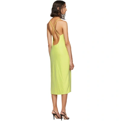 Shop Alexander Wang T Alexanderwang.t Green Wash And Go Open Back Dress In 338 Zest