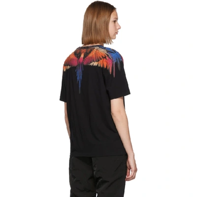 Shop Marcelo Burlon County Of Milan Black And Pink Wings T-shirt In Black Multi