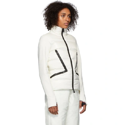 Shop Moncler Grenoble White Down Maglia Jacket In 04a White