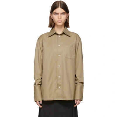 Shop Gauge81 Tan Cape Town Long Sleeve Shirt In Camel