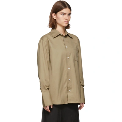 Shop Gauge81 Tan Cape Town Long Sleeve Shirt In Camel