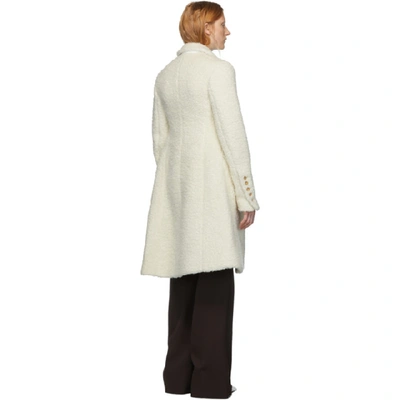 Shop Marina Moscone Ssense Exclusive Off-white Longhair Irving Coat In Off White