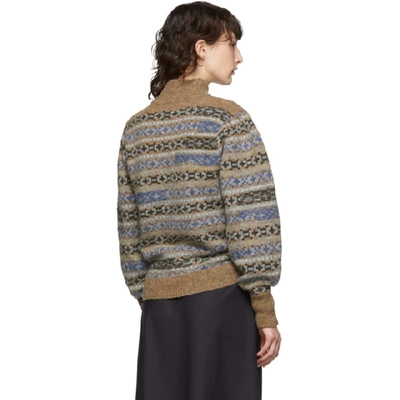 Shop Isabel Marant Étoile Isabel Marant Etoile Multicolor Knit Ned Fair-isle Sweater In 02gb Greyis