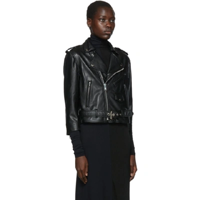 Shop Markoo Ssense Exclusive Vegan Moto Jacket In Black