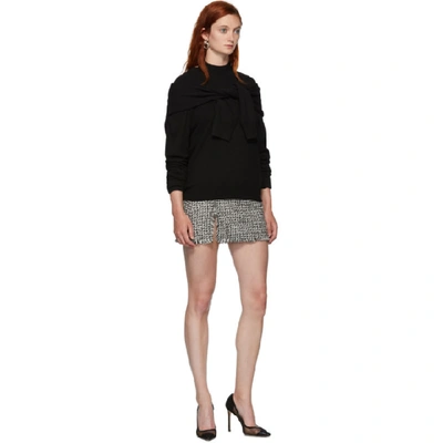 Shop Alexander Wang Black And White Tweed Miniskirt In 932 Blk/wht