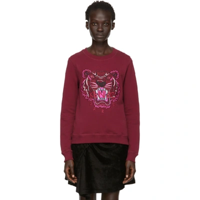 Shop Kenzo Red Limited Edition Holiday Tiger Sweatshirt In 24 Red