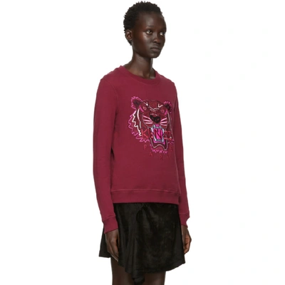 Shop Kenzo Red Limited Edition Holiday Tiger Sweatshirt In 24 Red