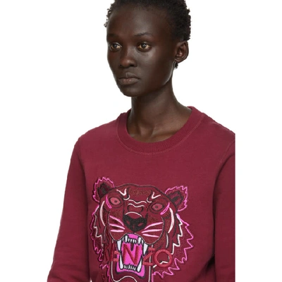 Shop Kenzo Red Limited Edition Holiday Tiger Sweatshirt In 24 Red