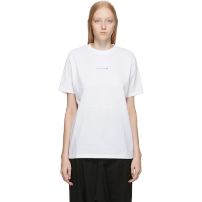 Shop Alyx 1017  9sm White Logo Visual T-shirt In 001 White