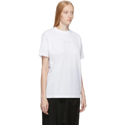 Shop Alyx 1017  9sm White Logo Visual T-shirt In 001 White