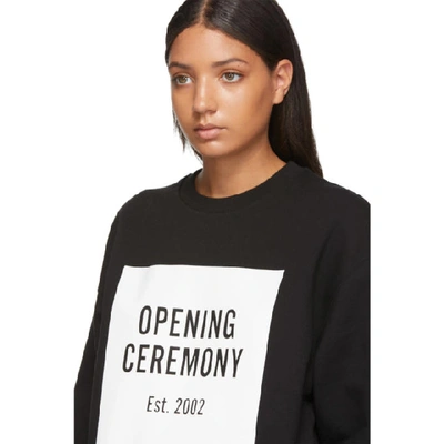 Shop Opening Ceremony Black 'oc' Logo Cut-off Sweatshirt In 0001 Black