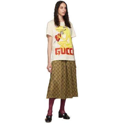GUCCI 灰白色 FROG HEART T 恤