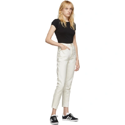 Shop Slvrlake Off-white Beatnik Cropped Jeans In Natw Natwht