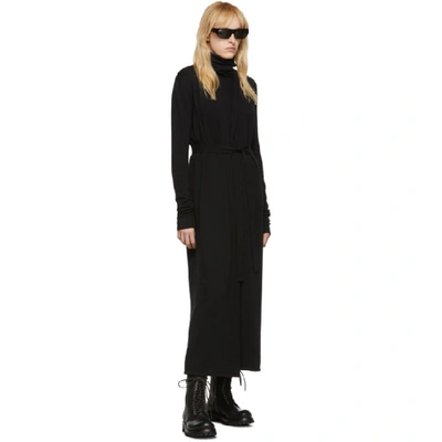 Shop Rick Owens Black Bathrobe Dress In 09 Black