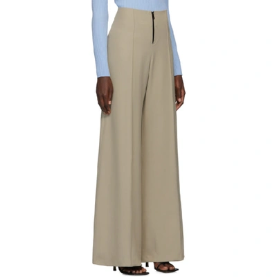 Shop Kwaidan Editions Beige Wide-leg Phat Trousers