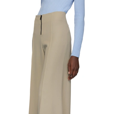 Shop Kwaidan Editions Beige Wide-leg Phat Trousers