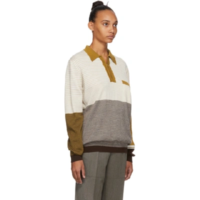 Shop Martine Rose Beige Merino Fine Knit Polo