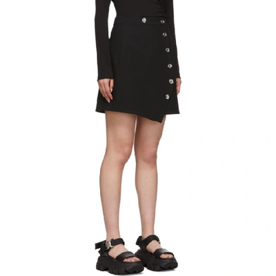 Shop Tibi Black Anson A-line Miniskirt In Black Black