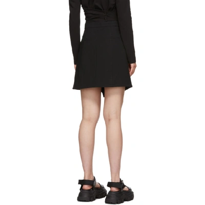 Shop Tibi Black Anson A-line Miniskirt In Black Black