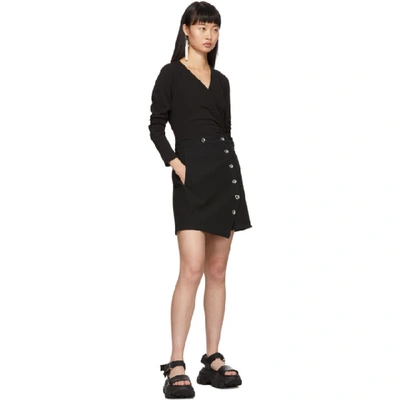 Shop Tibi Black Anson A-line Miniskirt In Black Black