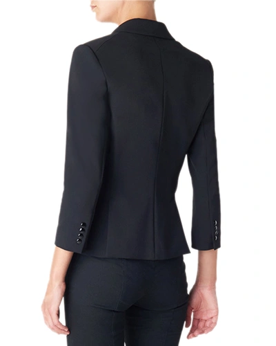 Veronica Beard Scuba Schoolboy Blazer Jacket In Navy