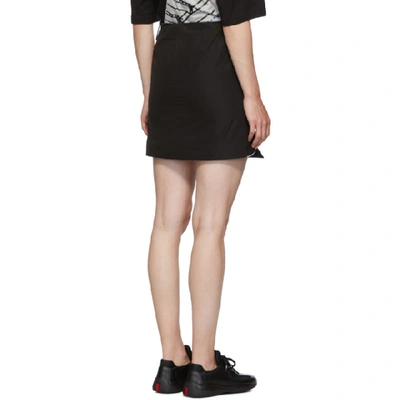 Shop A-cold-wall* Black Piping Split Miniskirt In Blak