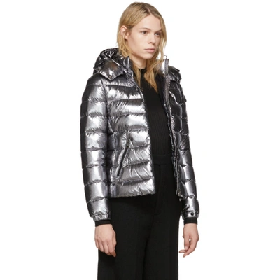 Shop Moncler Silver Down Bady Jacket In 910 Silver