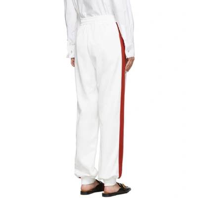 Shop Gucci White Gg Patch Lounge Pants In 9280 White