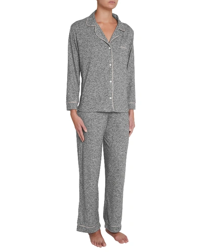 Shop Eberjey Bobby Classic Pajama Set In Gray Pattern