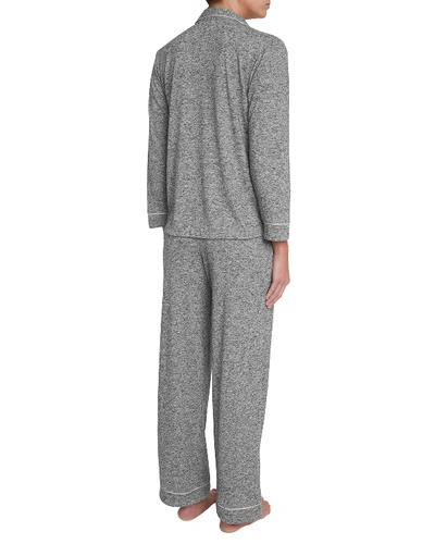 Shop Eberjey Bobby Classic Pajama Set In Gray Pattern
