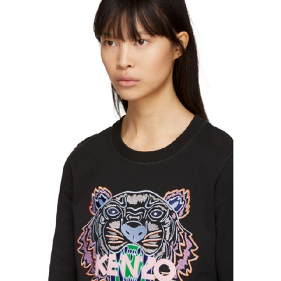 Shop Kenzo Black Tiger Classic Sweatshirt In 99 - Black