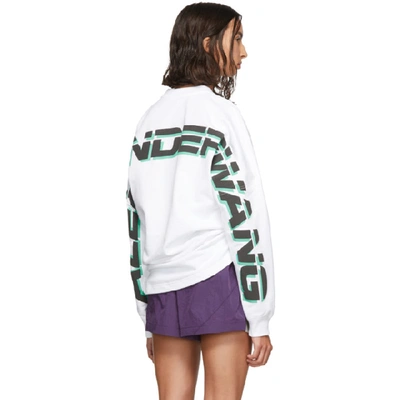 Shop Alexander Wang T Alexanderwang.t White Dry French Terry Sweatshirt In 100 White