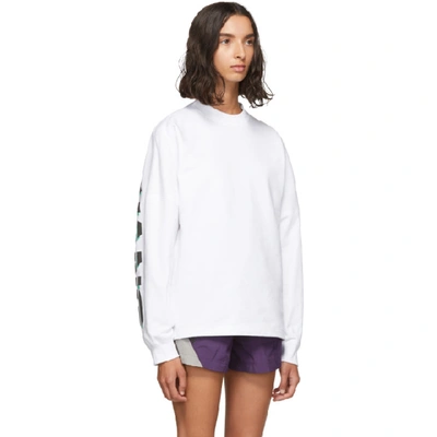 Shop Alexander Wang T Alexanderwang.t White Dry French Terry Sweatshirt In 100 White