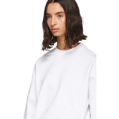 Shop Alexander Wang T Alexanderwang.t White Dry French Terry Sweatshirt In 100 White