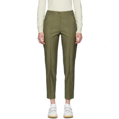 Shop Apc Khaki Augusta Trouser In Jaa Kaki