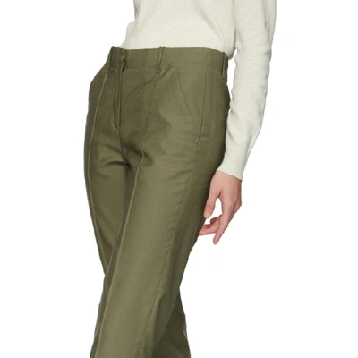 Shop A.p.c. Khaki Augusta Trouser In Jaa Kaki