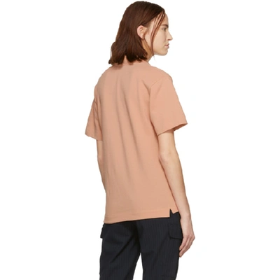 Shop Acne Studios Pink Patch Polo In Pale Pink