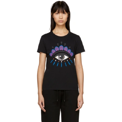 Shop Kenzo Black Eye Classic T-shirt In 99 - Black