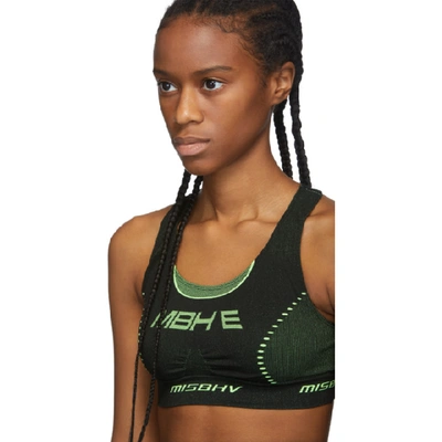 Shop Misbhv Black And Green Active Future Bra In Black/green