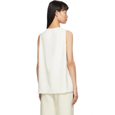 Shop Tibi Off-white Chalky Drape Top In Ivory Ivory