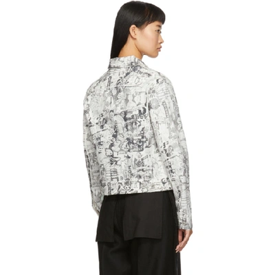 Shop Off-white White & Black Denim Graphite Jacket