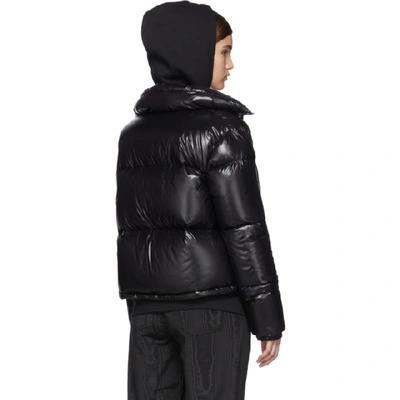 Shop Moncler Black Down Shiny Rimac Jacket In 998 Charcoa