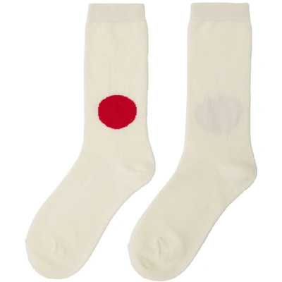 Shop Blue Blue Japan Off-white Japan Flag Socks In 1 Natural