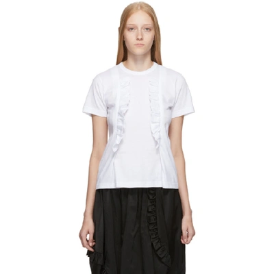 Shop Comme Des Garçons Comme Des Garçons Comme Des Garcons Comme Des Garcons White Ruffle Shirt In 2 White