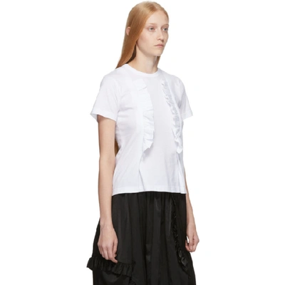 Shop Comme Des Garçons Comme Des Garçons Comme Des Garcons Comme Des Garcons White Ruffle Shirt In 2 White