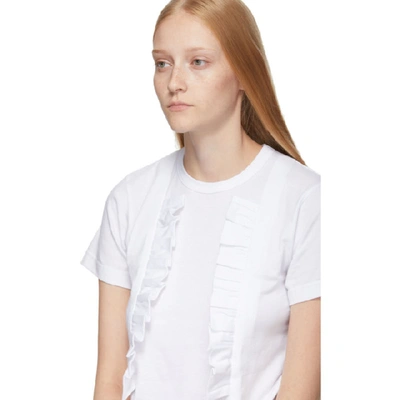 Shop Comme Des Garçons Comme Des Garçons Comme Des Garcons Comme Des Garcons White Ruffle Shirt In 2 White